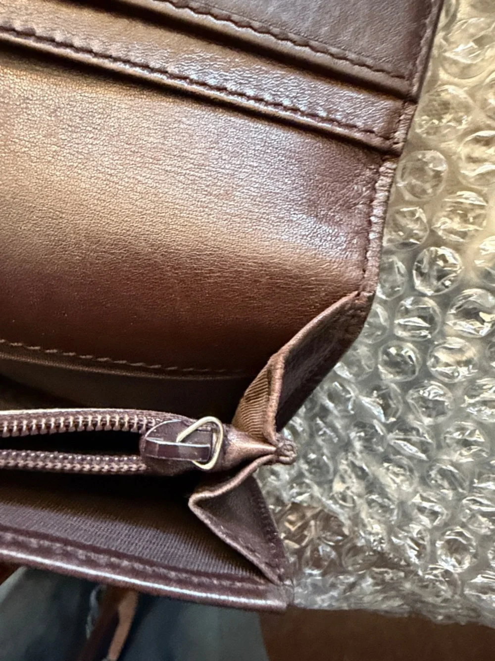 Gucci Dark Brown Embossed GG Continental Wallet. Authentic - Picture 13 of 13